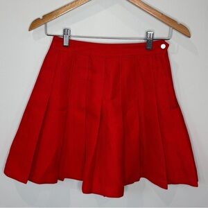 Divided Red Holiday Mini Side Zip Skater Skirt (0)